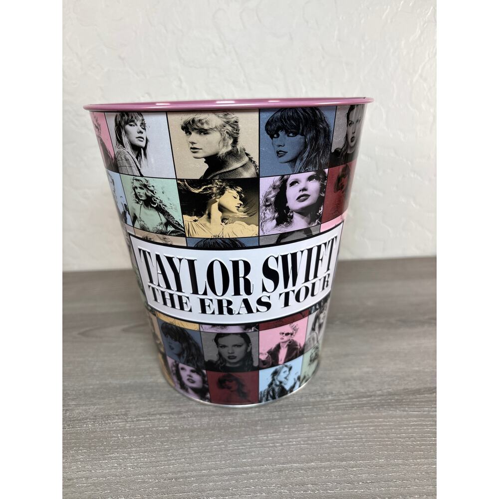Six- Taylor Swift The Eras Tour Movie Popcorn Bucket Pink Tin AMC EXCLUSIVE- NEW